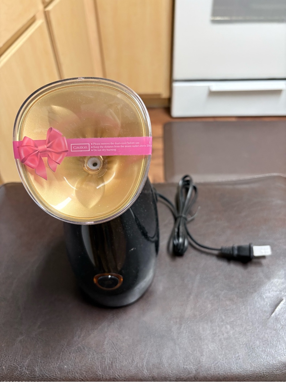 Black and Gold Facial Steamer for Home Spa